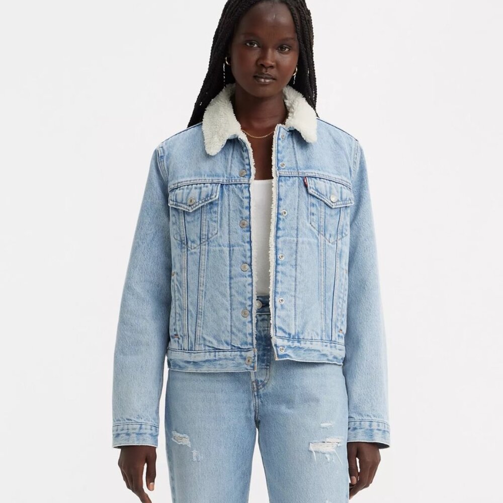 NWOT Original Sherpa Trucker Jacket